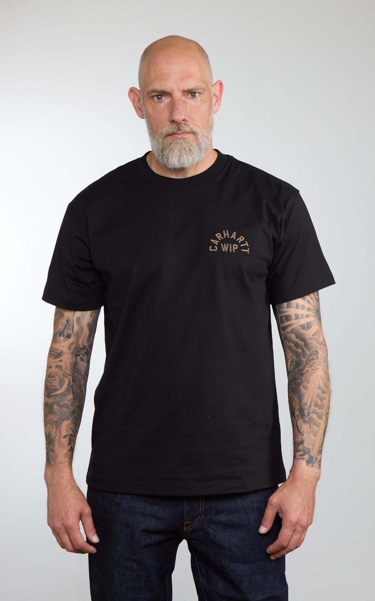 Carhartt WIP S/S Arch Script T-Shirt Black/WIP H Brown