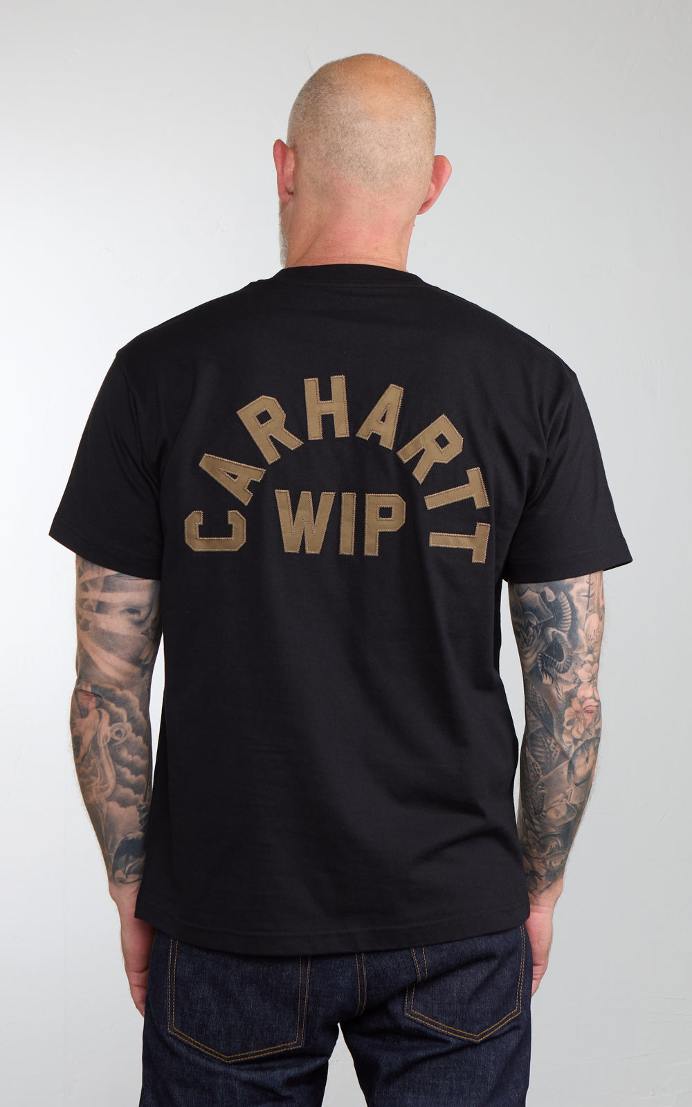 Carhartt WIP S/S Arch Script T-Shirt Black/WIP H Brown