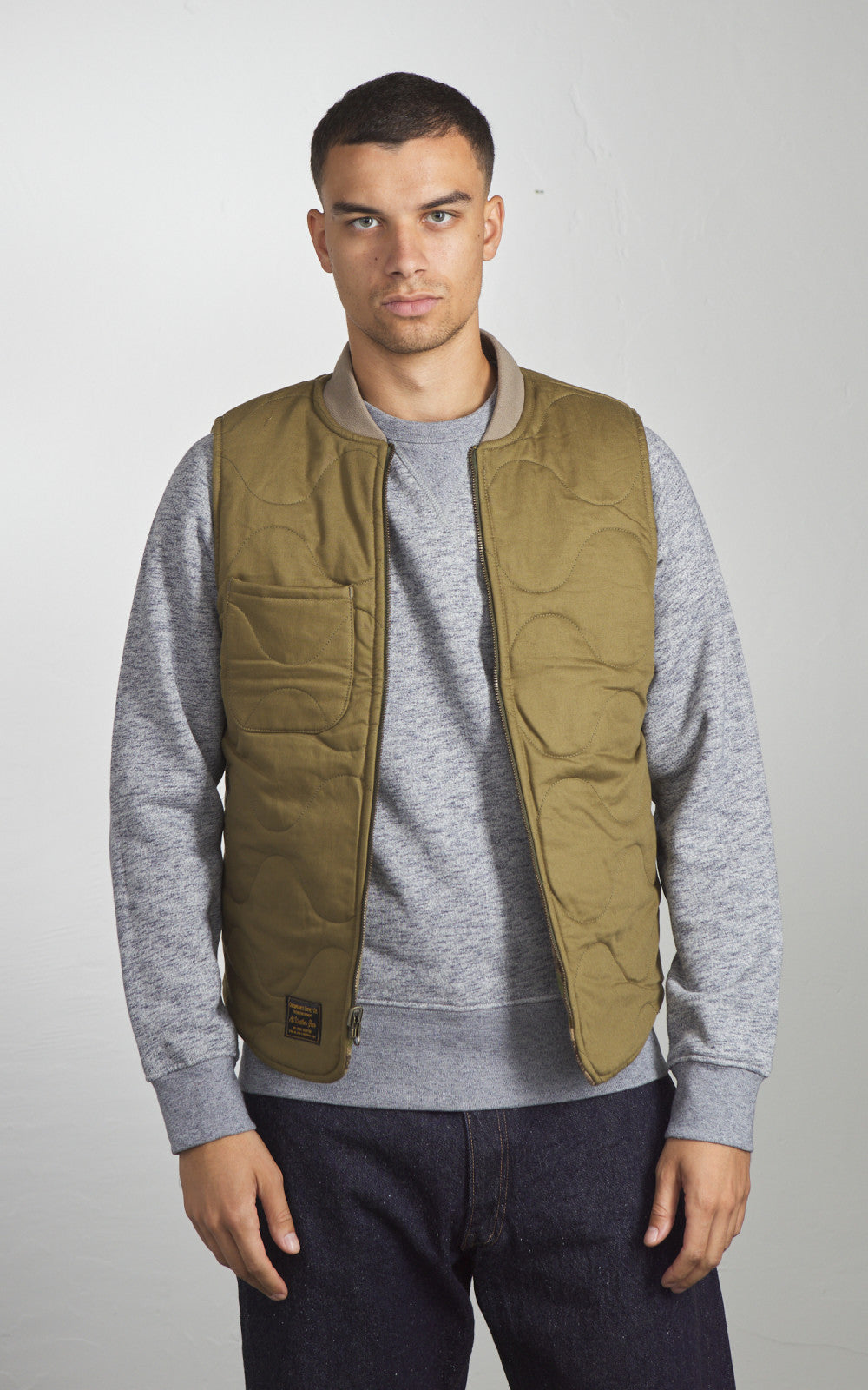 Chesapeake's Seawolf Frogskin Reversible Vest Khaki Green