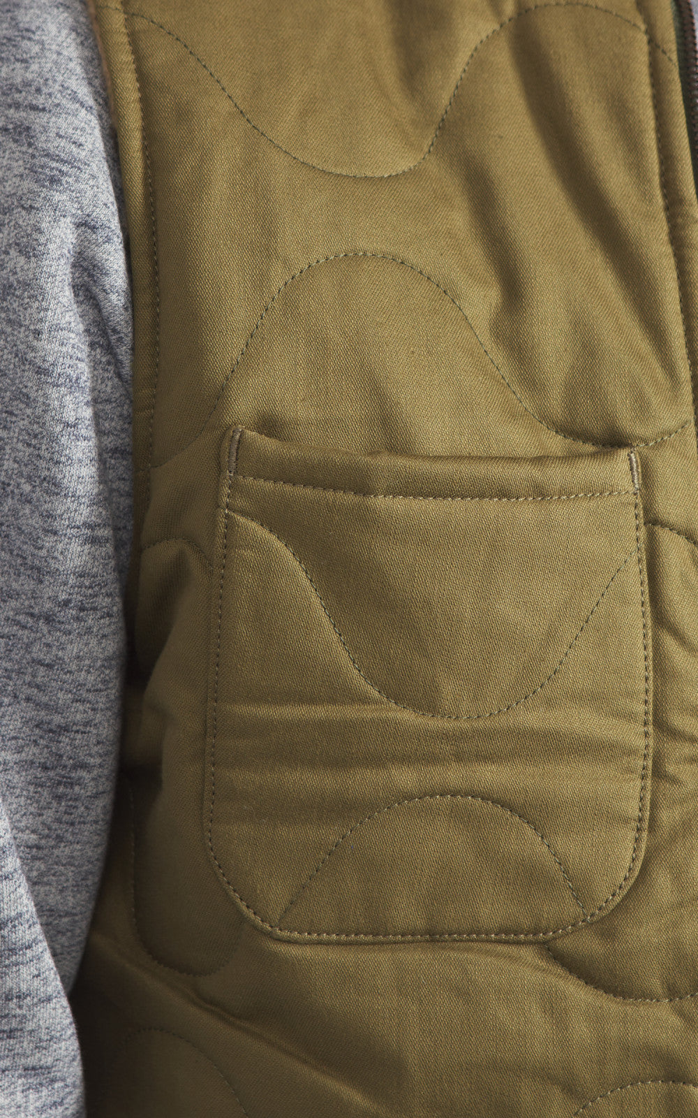 Chesapeake's Seawolf Frogskin Reversible Vest Khaki Green