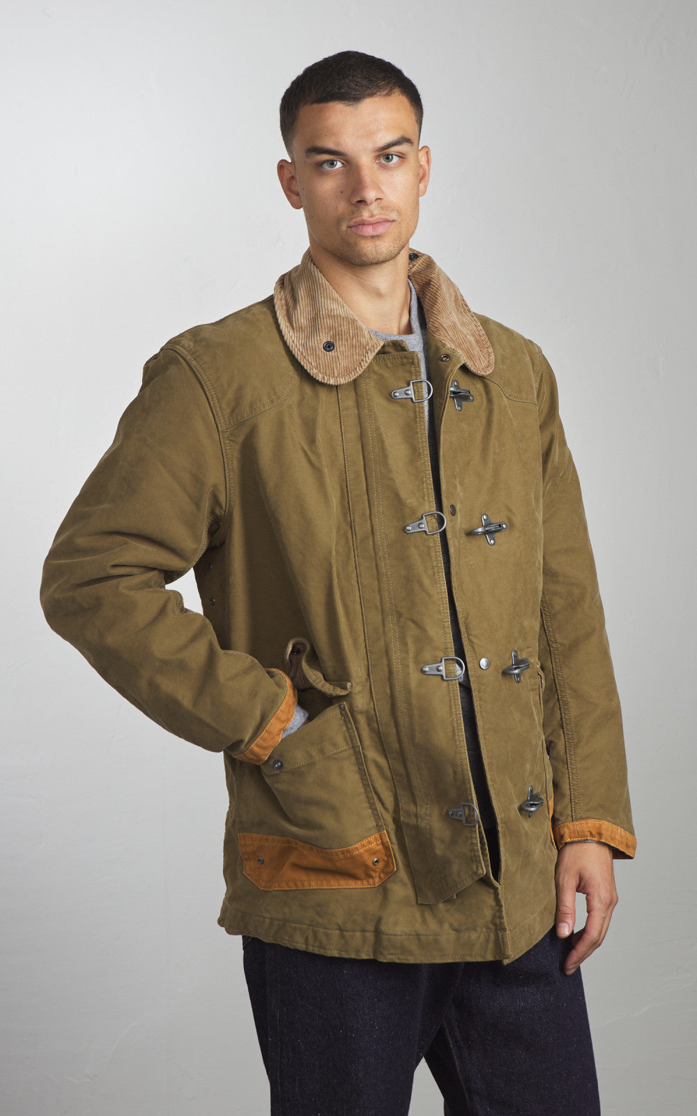 Chesapeake's Jungle Cloth Bedford Fireman Jacket Khaki Green