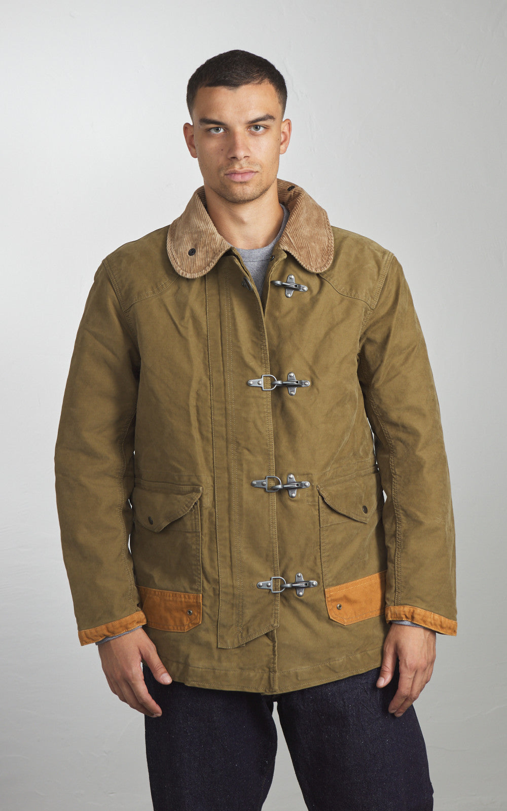Chesapeake's Jungle Cloth Bedford Fireman Jacket Khaki Green
