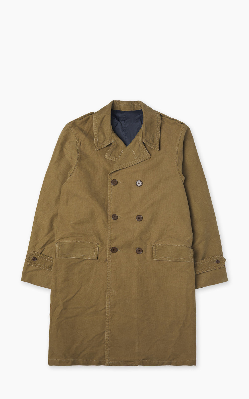 Chesapeake's Jungle Cloth Naval Officer Trench Coat Khaki Green