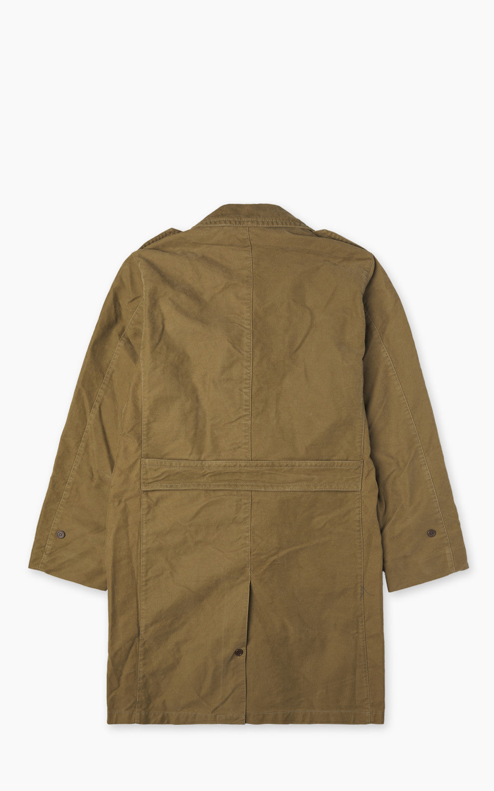 Chesapeake's Jungle Cloth Naval Officer Trench Coat Khaki Green
