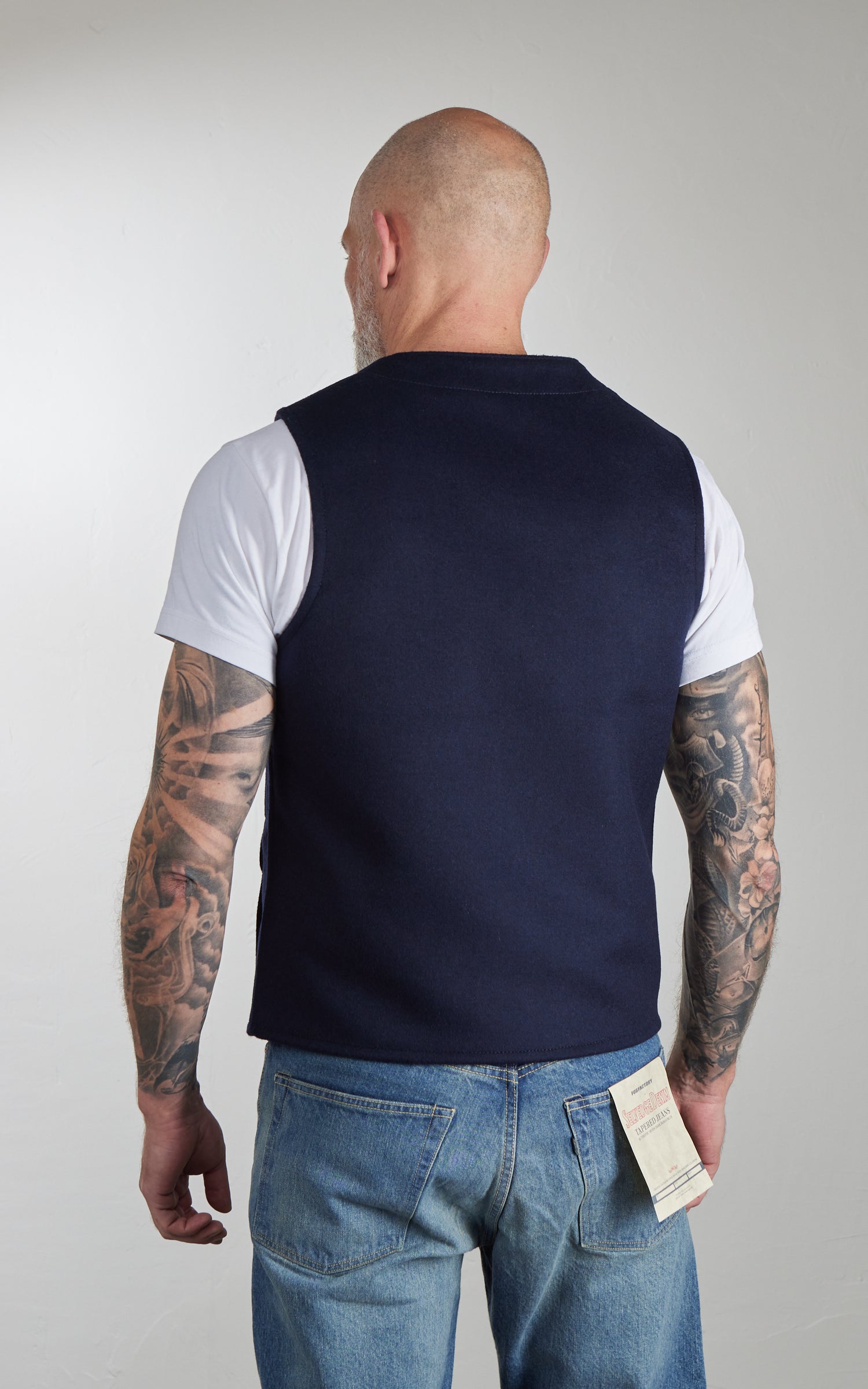 Chesapeake's Oregon Heavyweight Wool Vest Navy Blue
