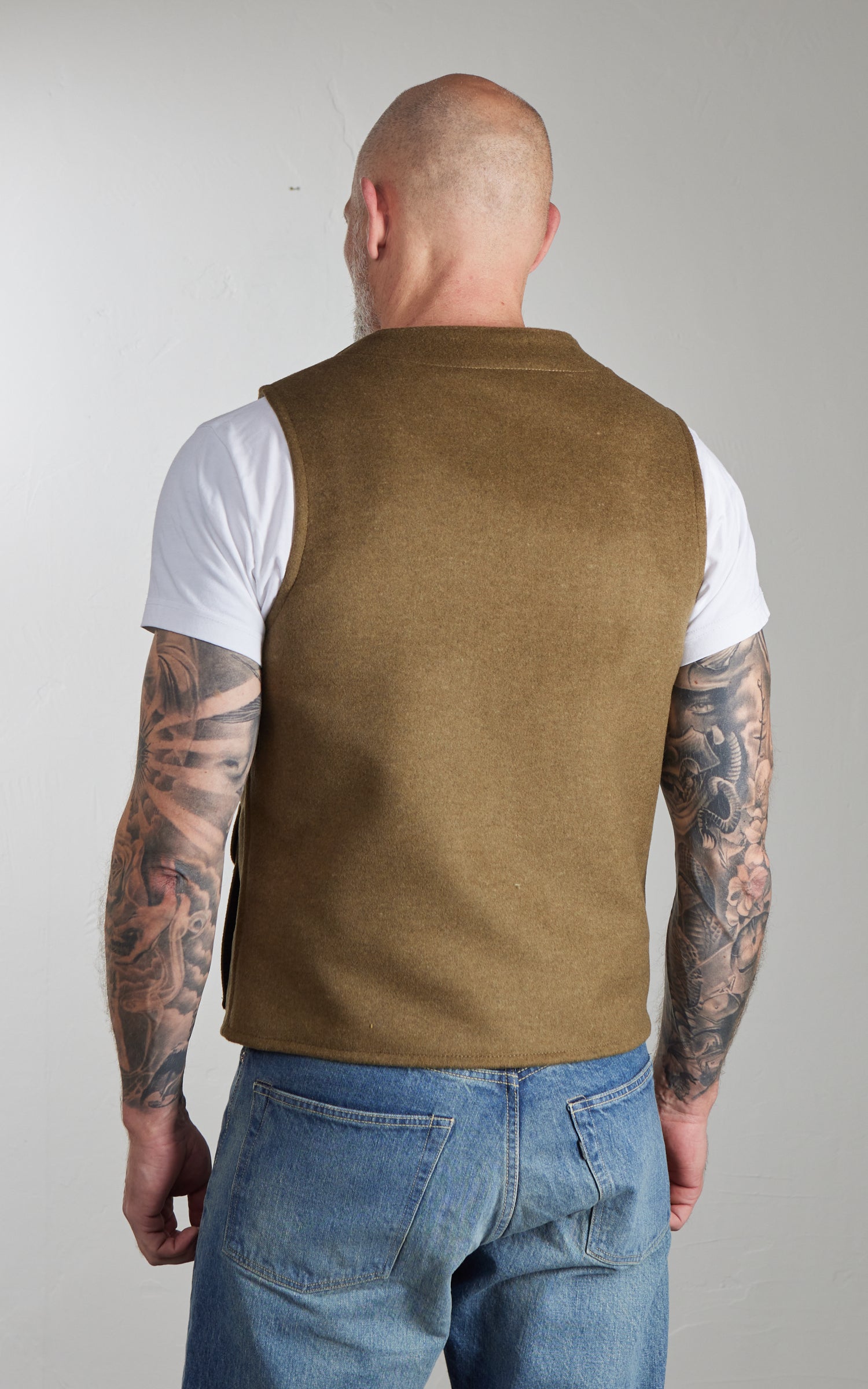 Chesapeake's Oregon Heavyweight Wool Vest Olive Green