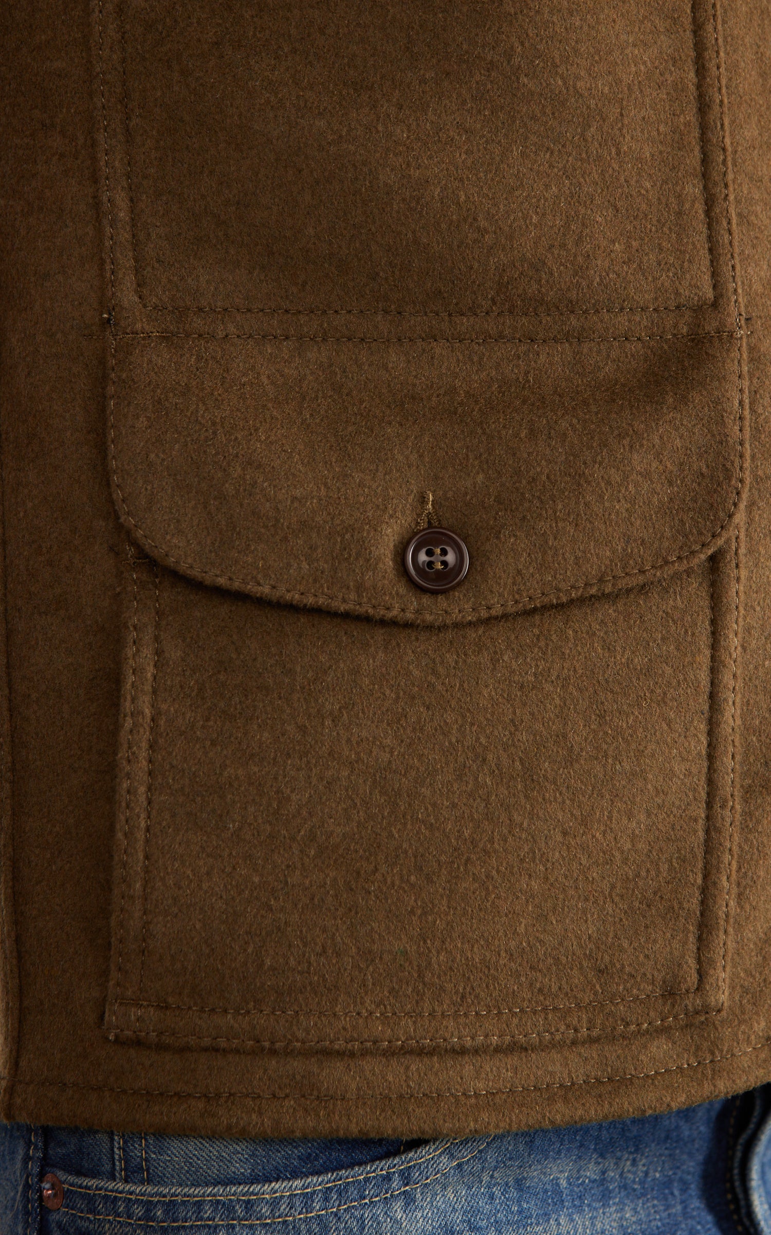 Chesapeake's Oregon Heavyweight Wool Vest Olive Green