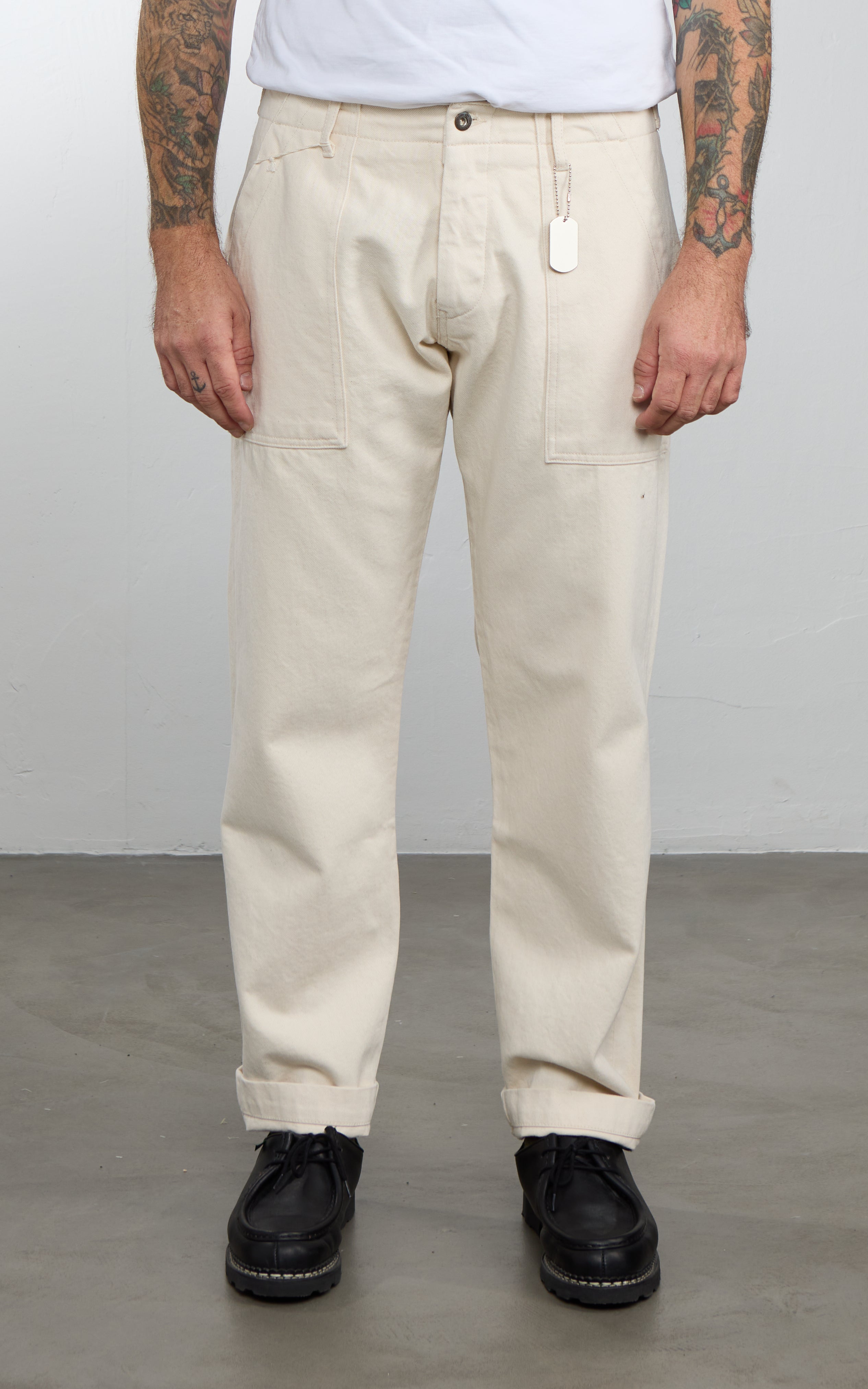 Chesapeake's Fatigue Pant Denim Selvedge Rinsed Natural