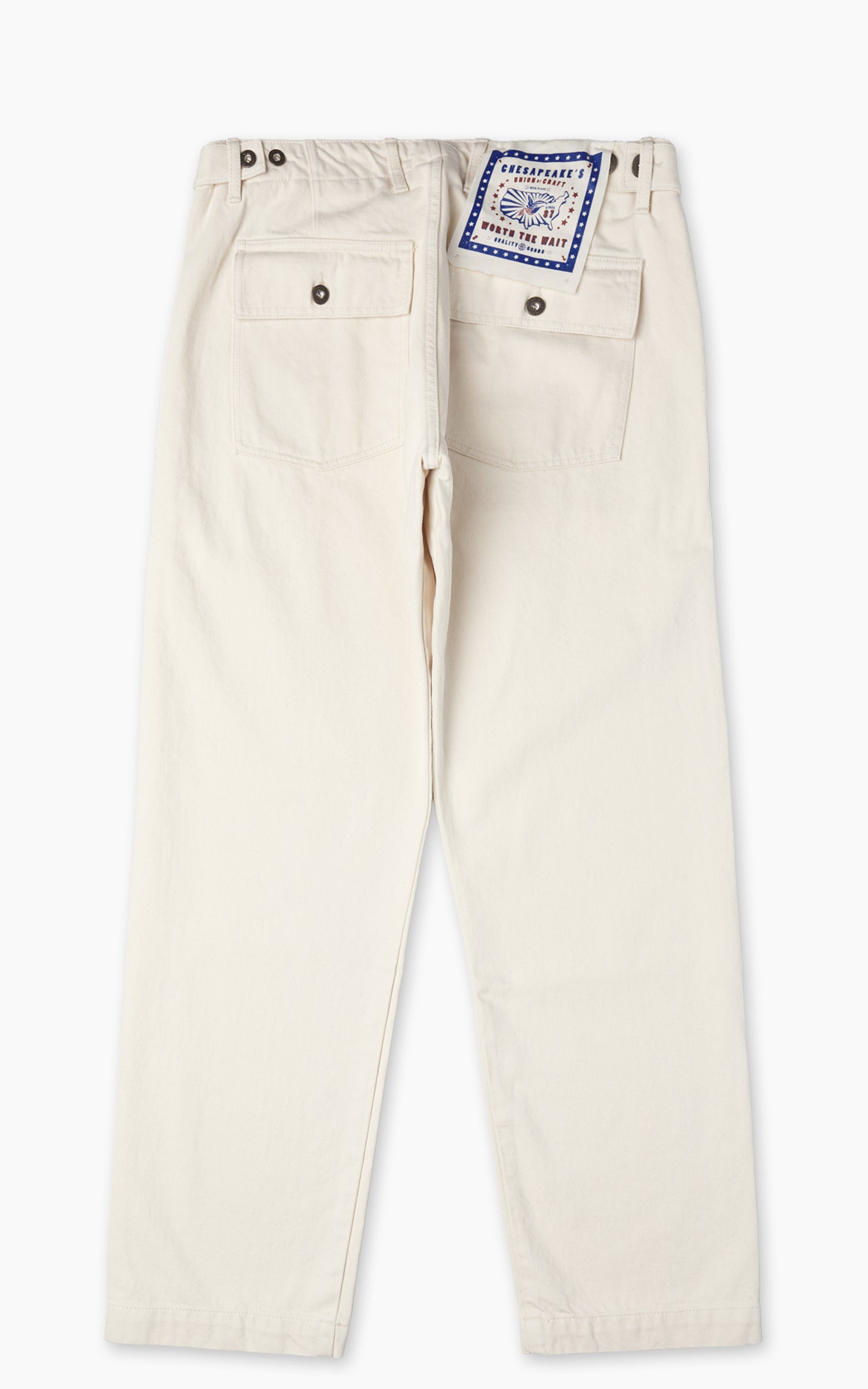Chesapeake's Fatigue Pant Denim Selvedge Rinsed Natural