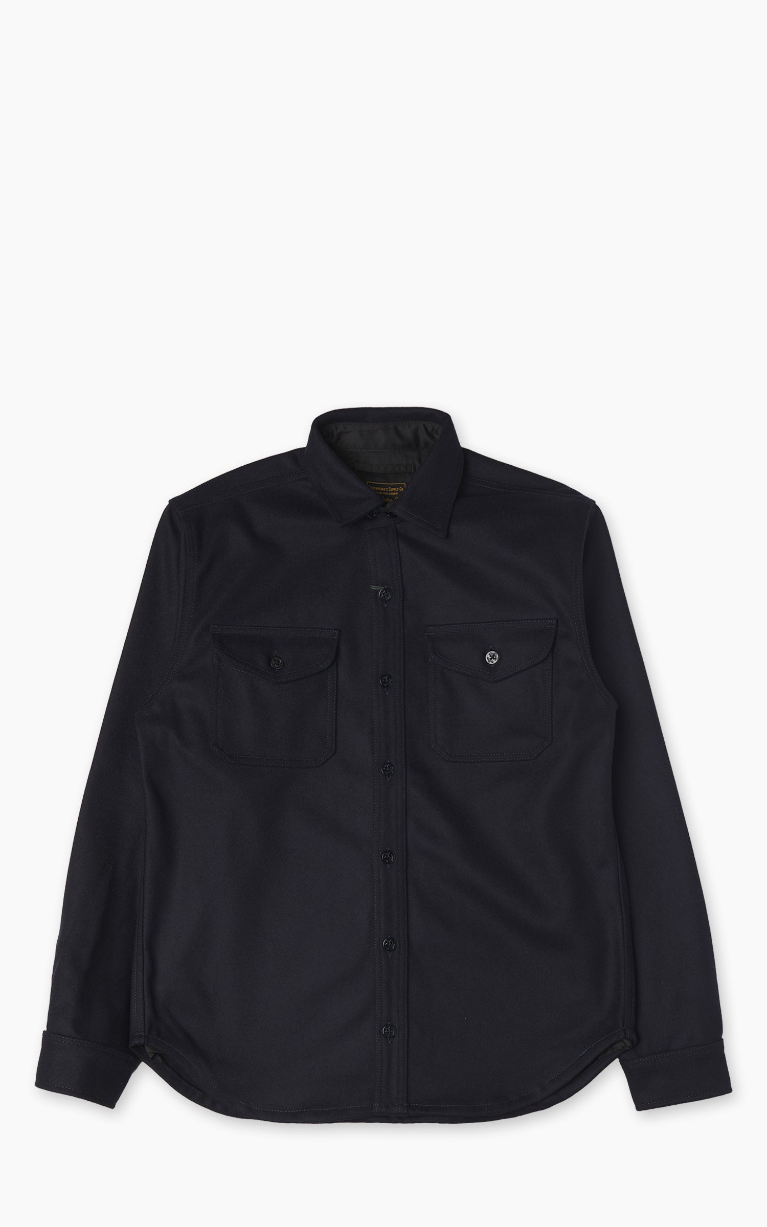 Chesapeake's Heavyweight CPO Wool Shirt Navy Blue
