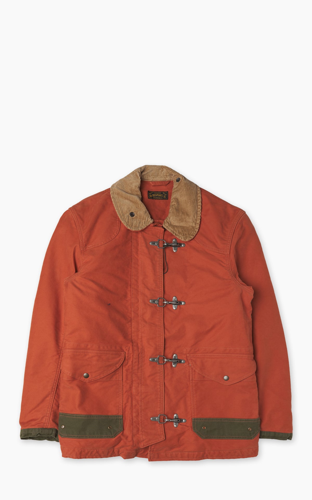Chesapeake's Jungle Cloth Bedford Fireman Jacket Dark Orange