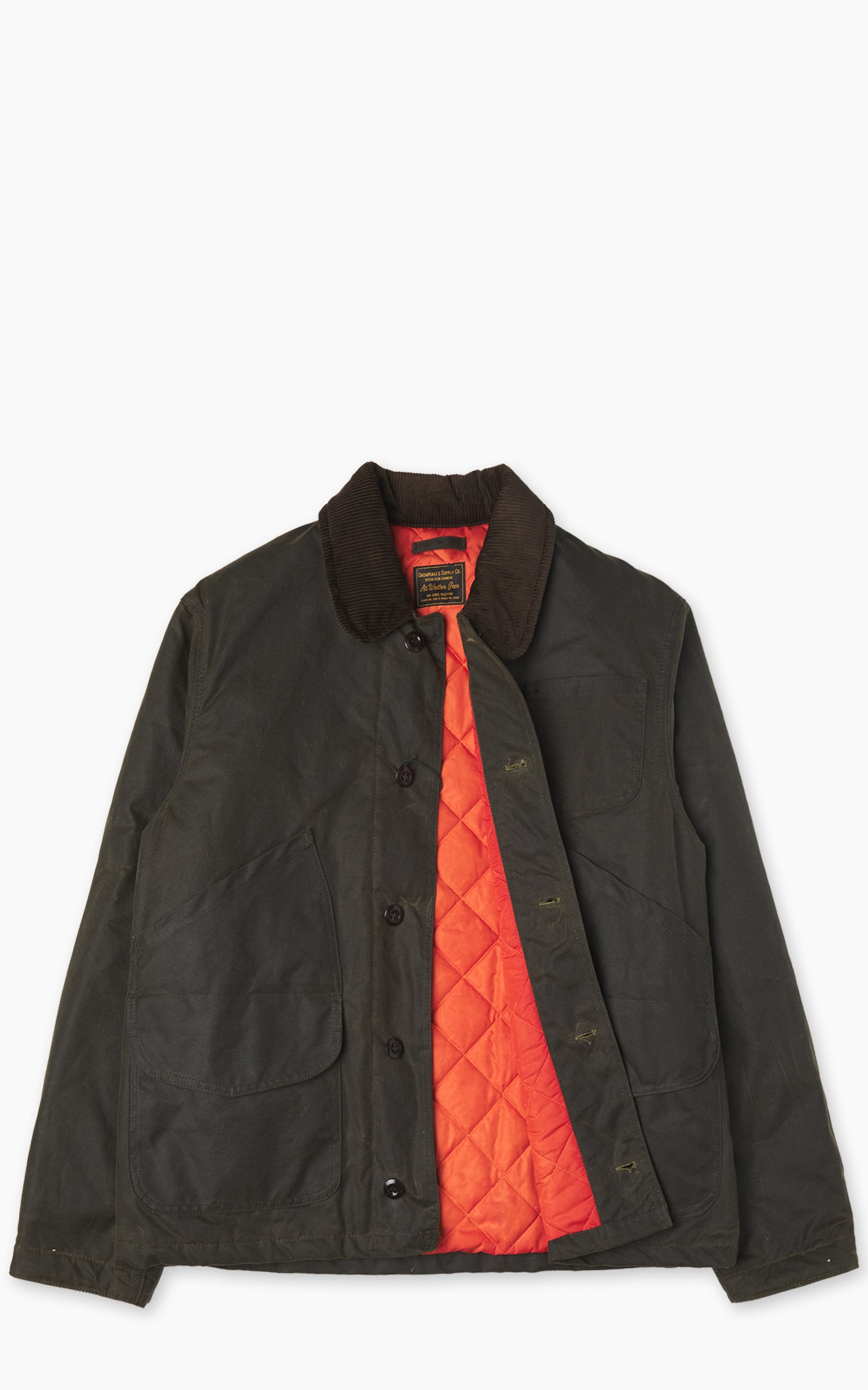 Chesapeake's Stowe Hunting Jacket Waxed Archive Green