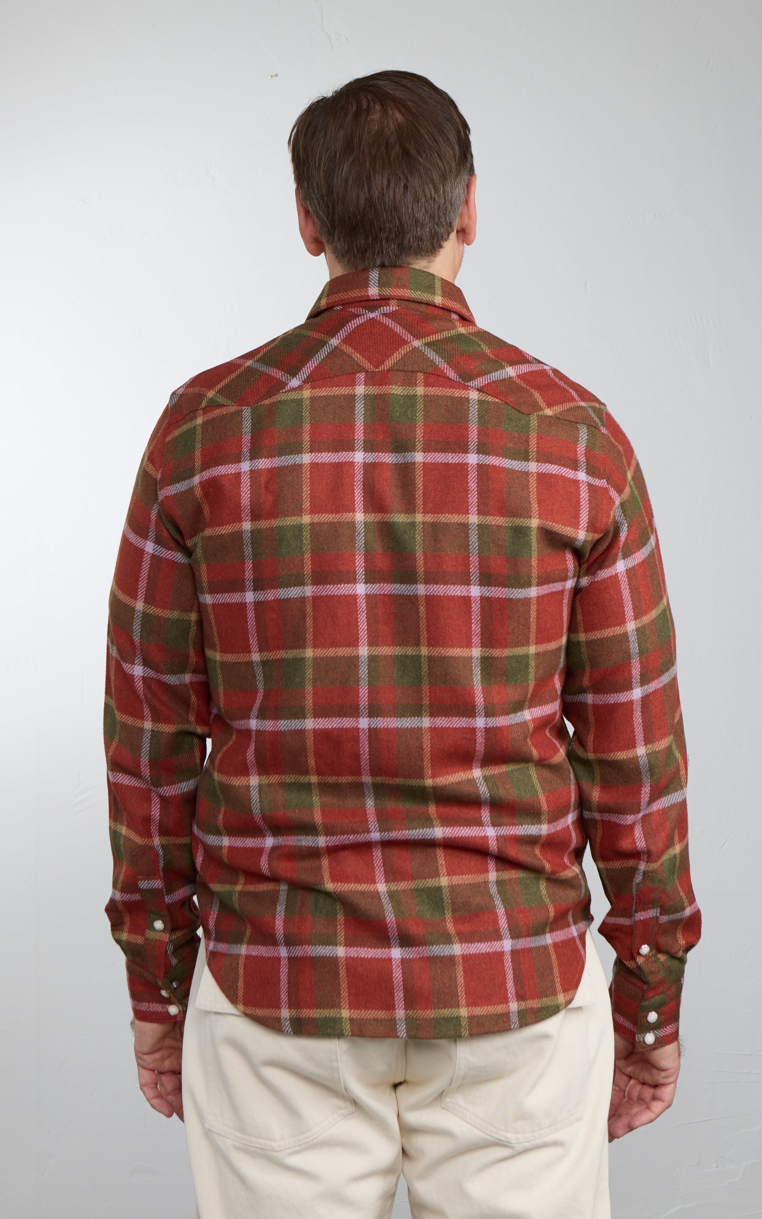 Chesapeake's Western Tartan Wool Shirt Rust