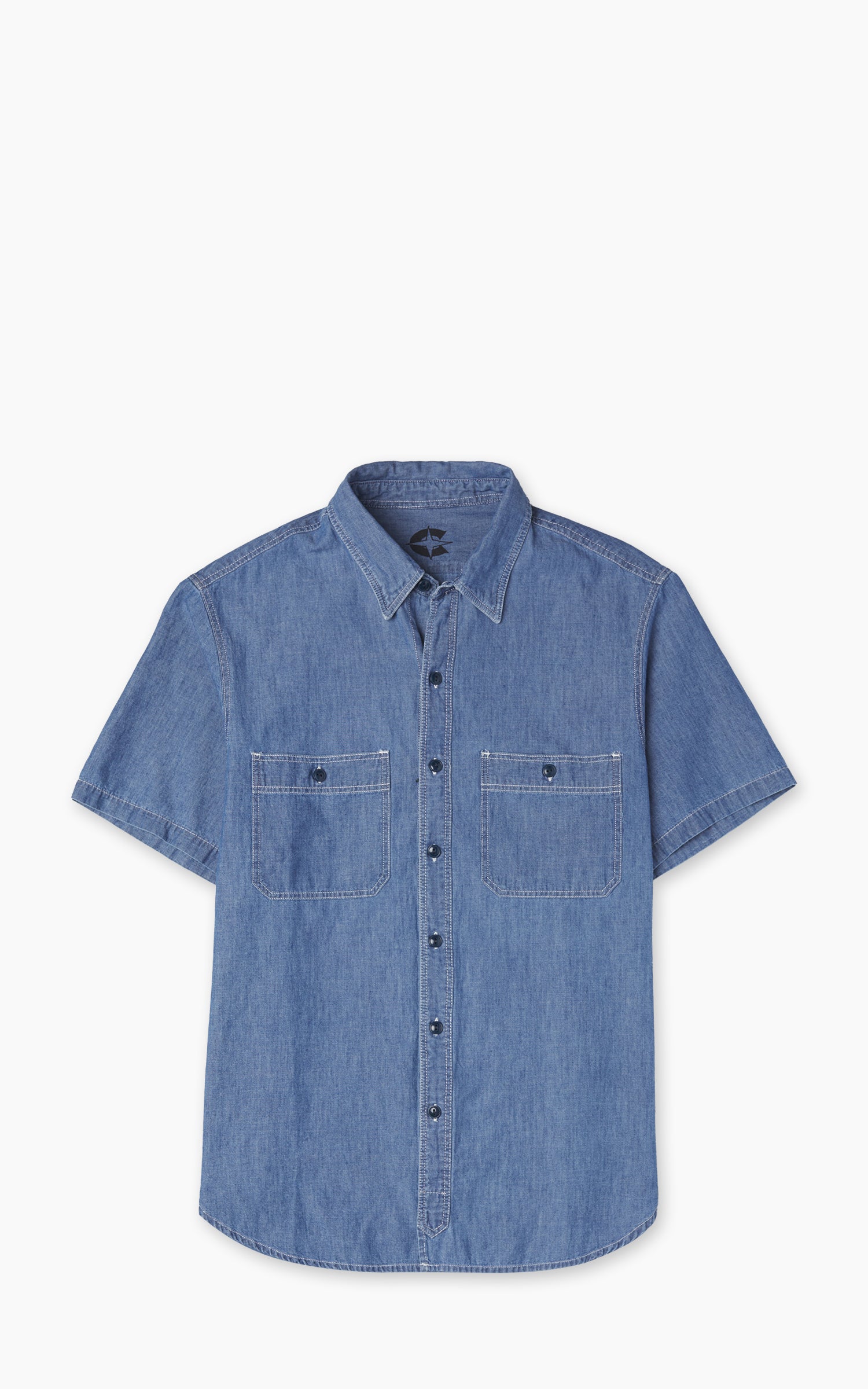 Chesapeake's Short Sleeve Chambray Shirt MC Buzz Chambray