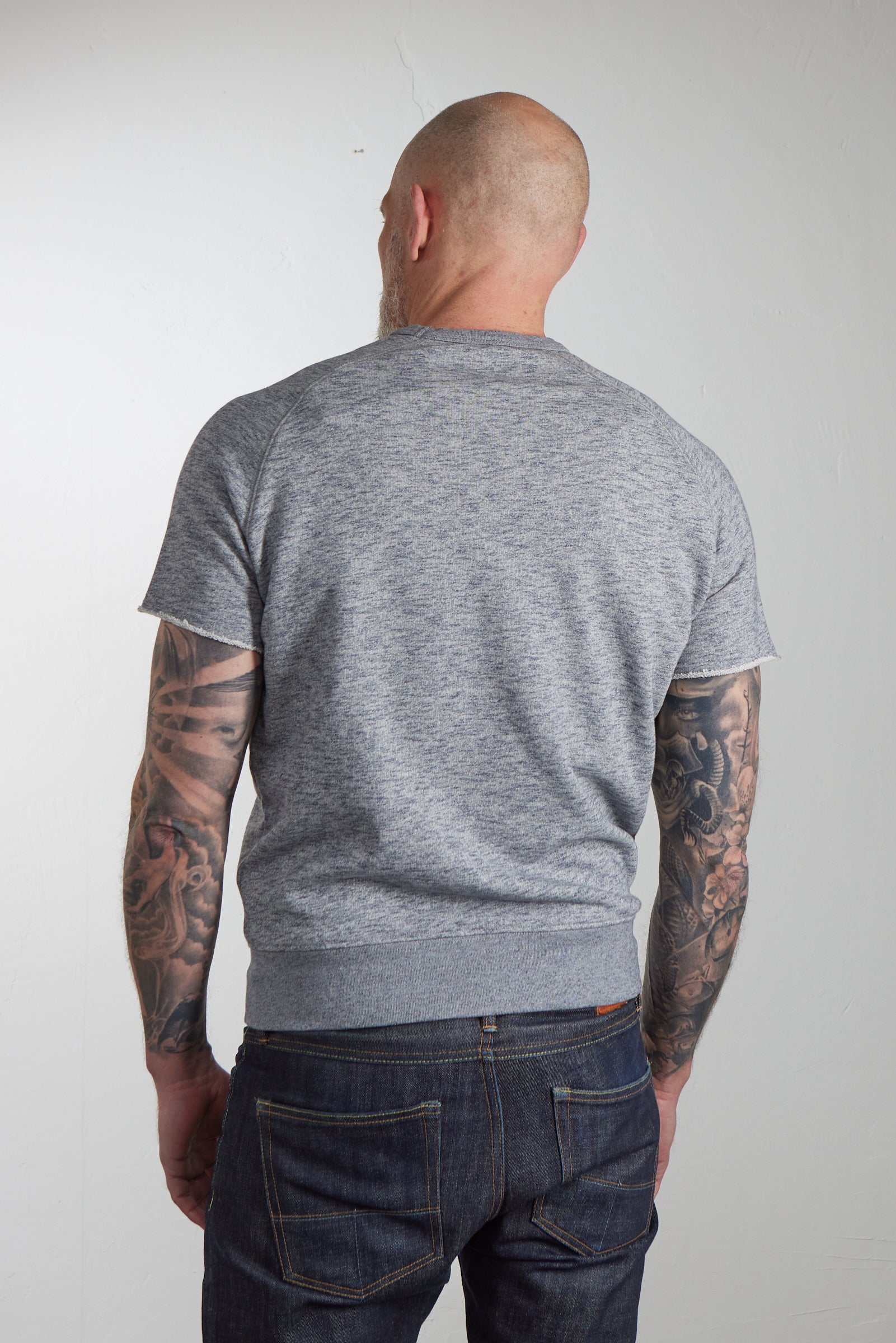 Chesapeake's Felpa S/S Sweatshirt US Navy Grey Melange