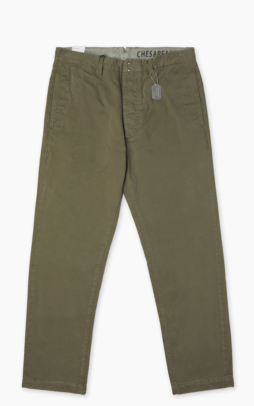 Chesapeake's Hermann Chino Pant Gabardine Military Green