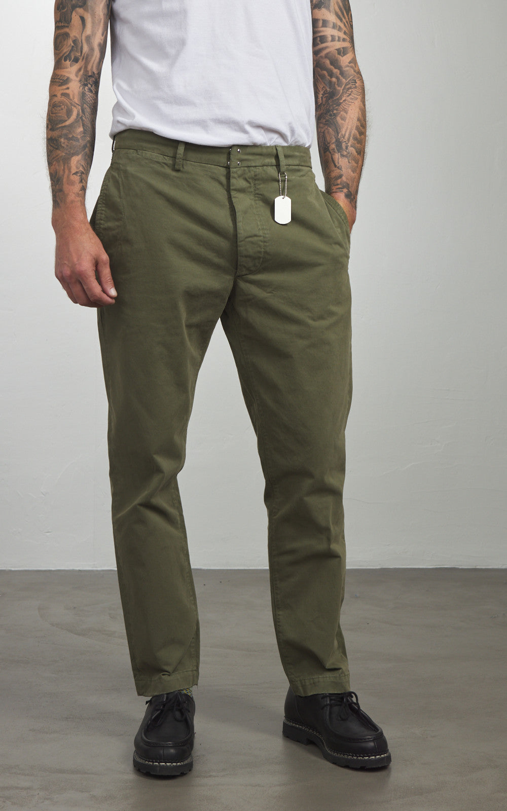 Chesapeake's Hermann Chino Pant Gabardine Military Green