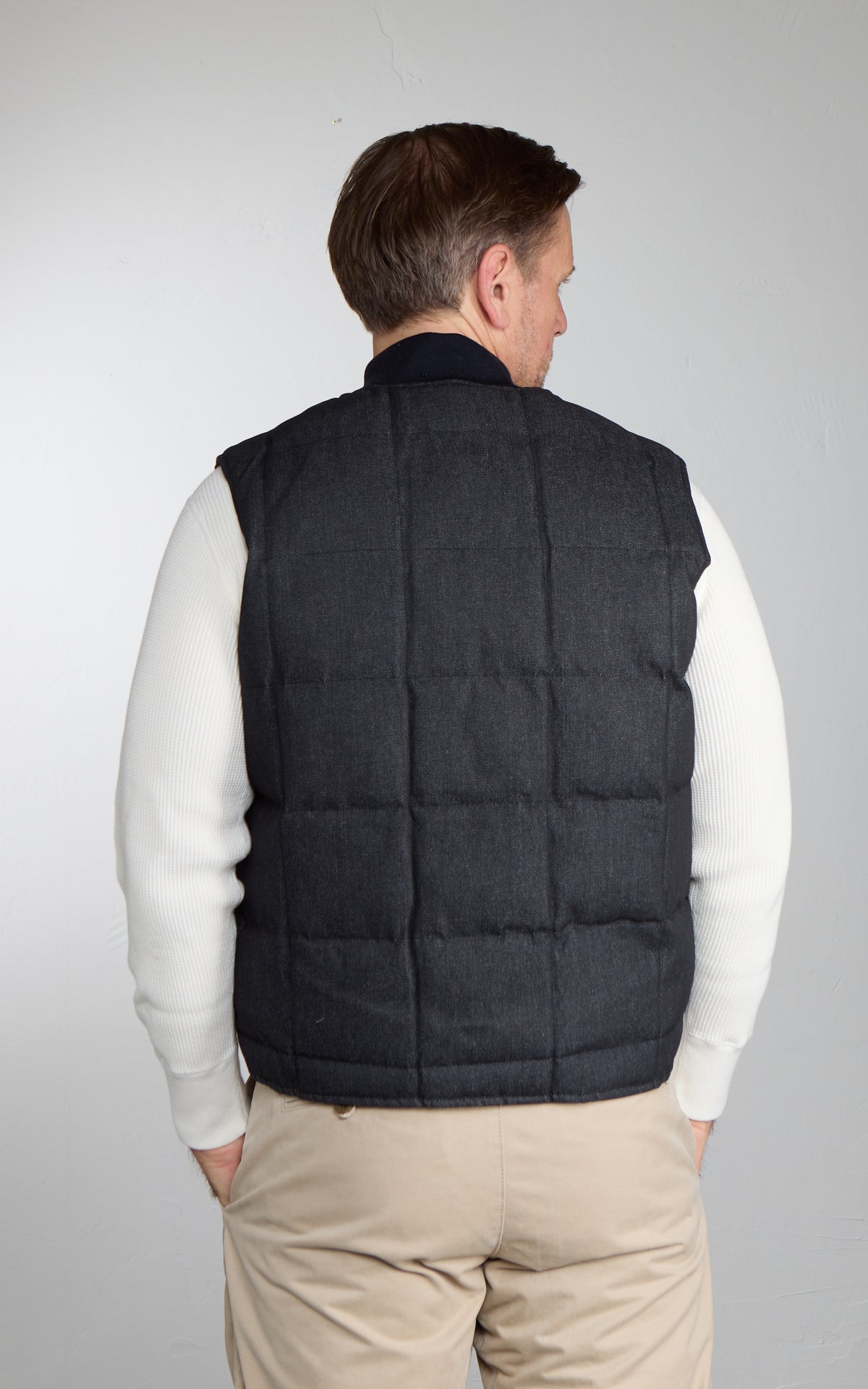 Chesapeake's Seattle Down Vest Reversible Denim Indigo