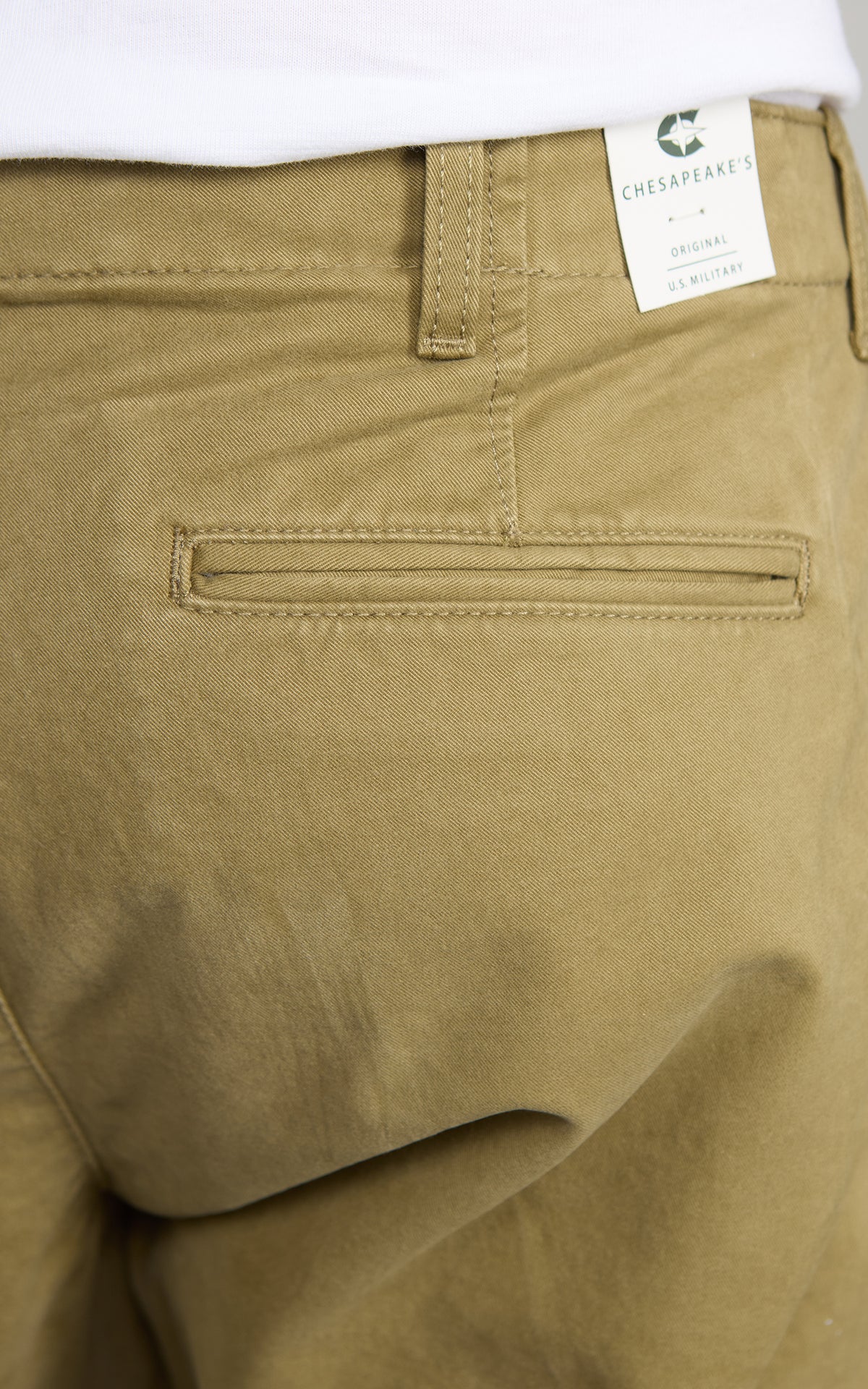 Chesapeake's Officer Chino Pant Gabardine Khaki Green