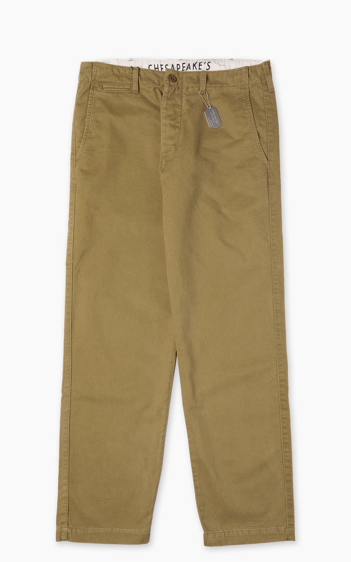 Chesapeake's Officer Chino Pant Gabardine Khaki Green
