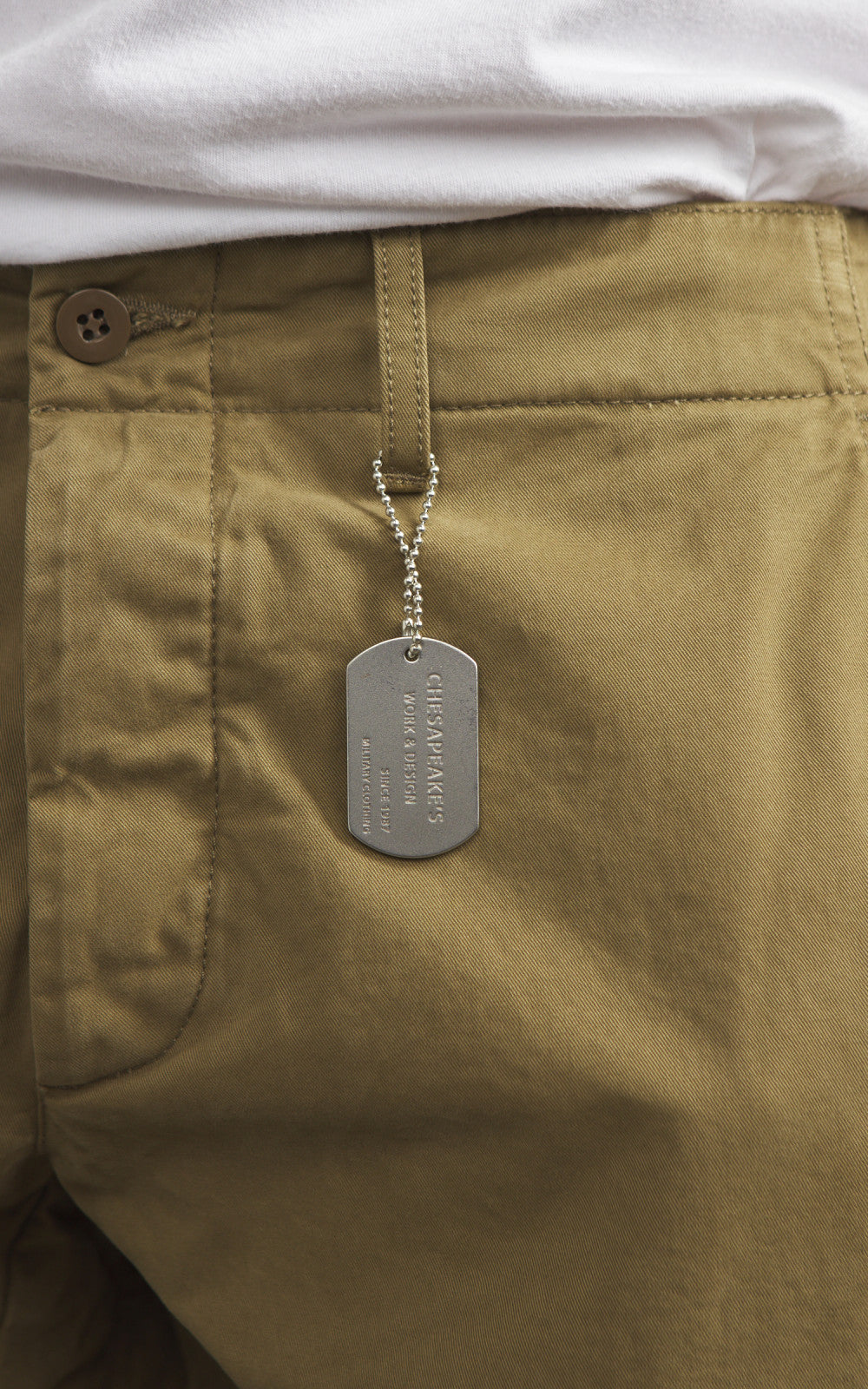 Chesapeake's Officer Chino Pant Gabardine Khaki Green