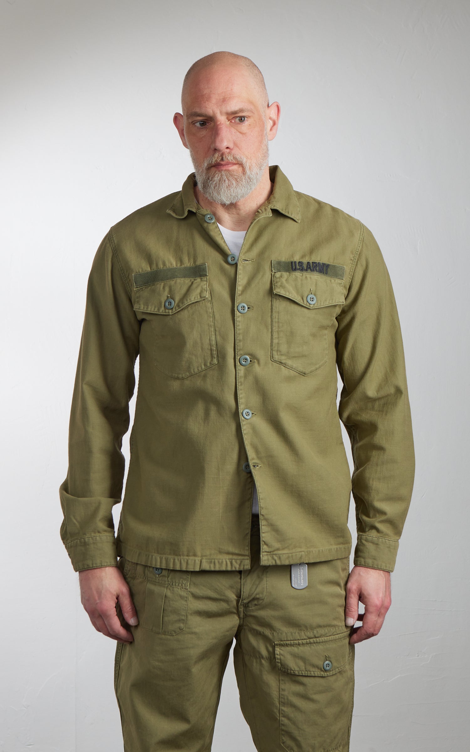 Chesapeake's Jones Nam Shirt US Army Military Green