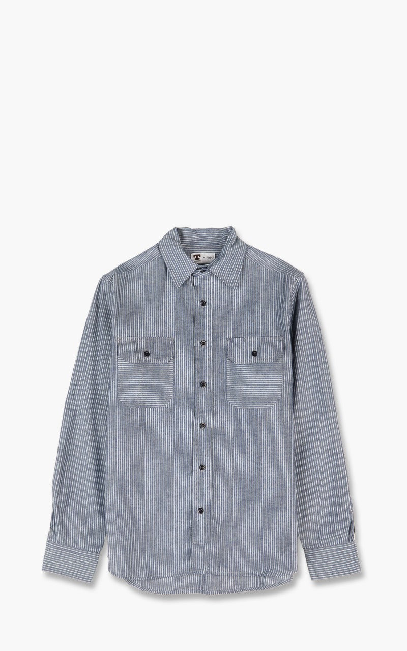Tellason Clampdown Shirt Indigo Stripe