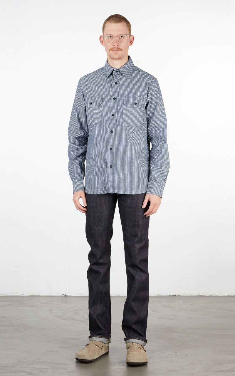 Tellason Clampdown Shirt Indigo Stripe