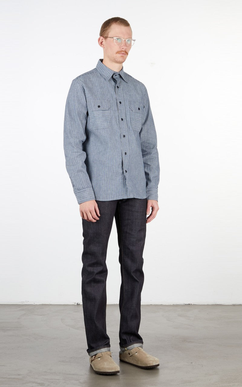 Tellason Clampdown Shirt Indigo Stripe