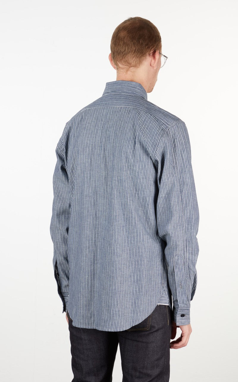 Tellason Clampdown Shirt Indigo Stripe