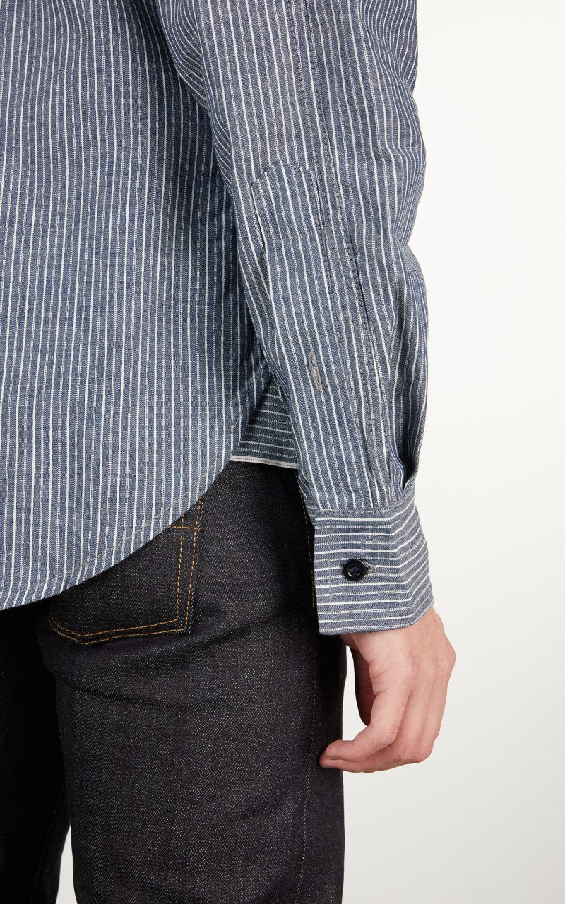 Tellason Clampdown Shirt Indigo Stripe