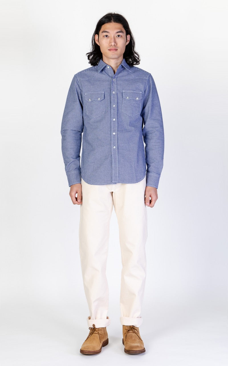 Tellason Cowboy Shirt Pepita Blue