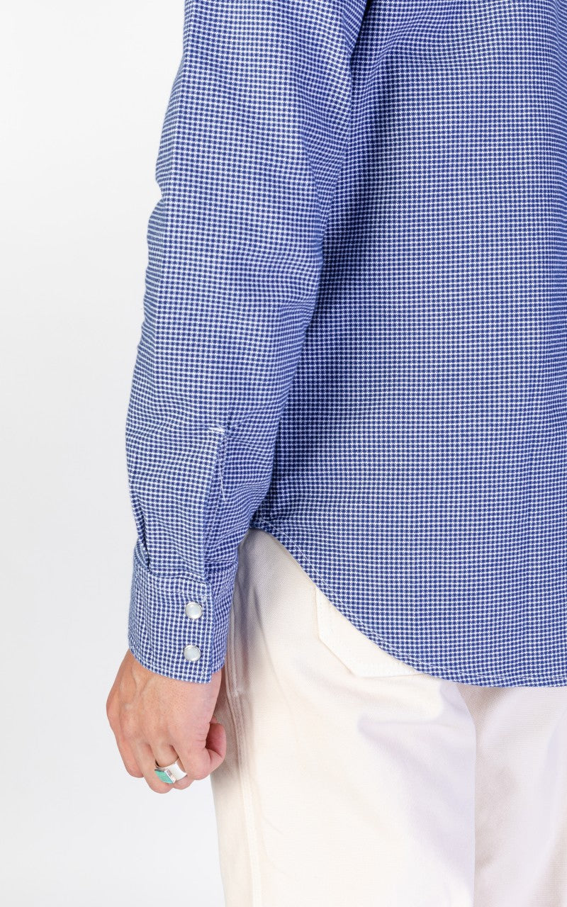 Tellason Cowboy Shirt Pepita Blue