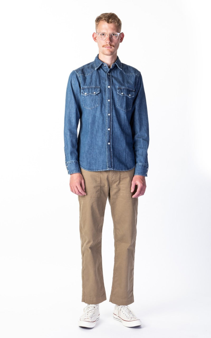 Tellason Cowboy Shirt Washed Indigo