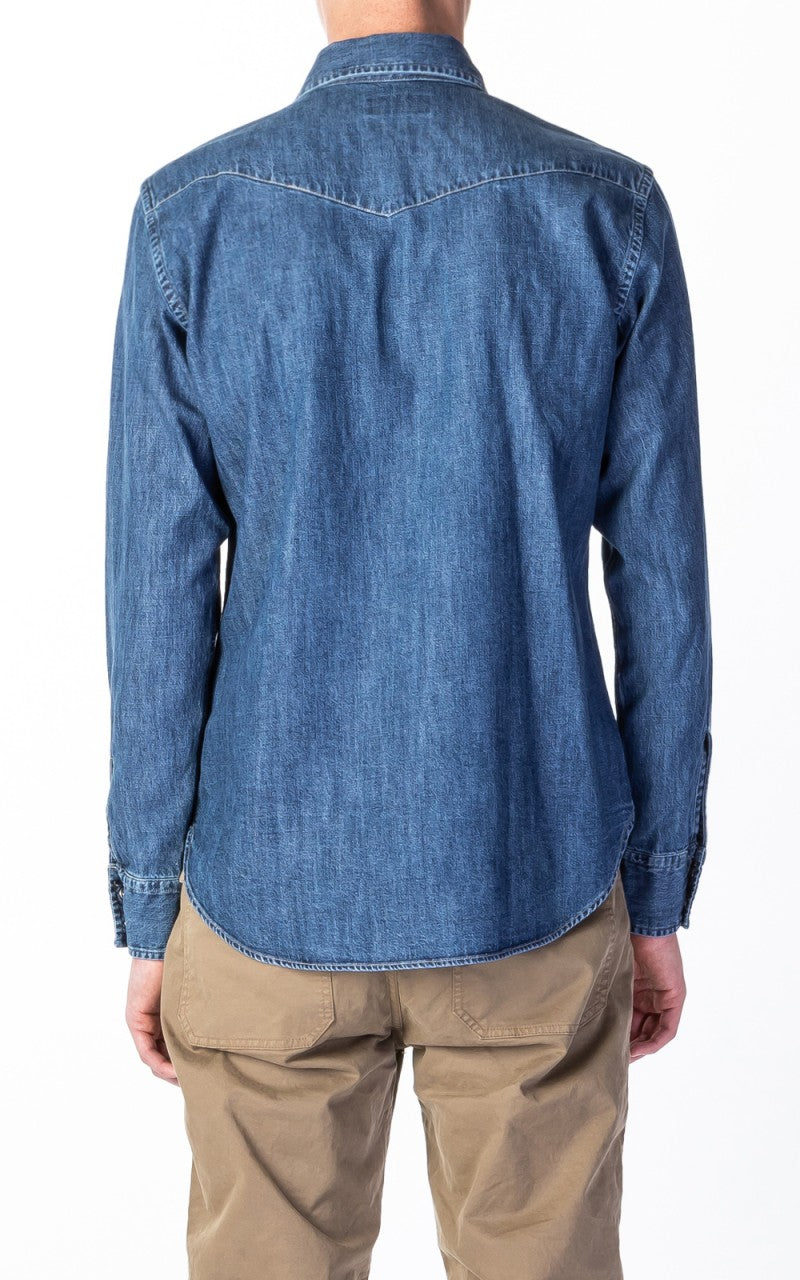 Tellason Cowboy Shirt Washed Indigo