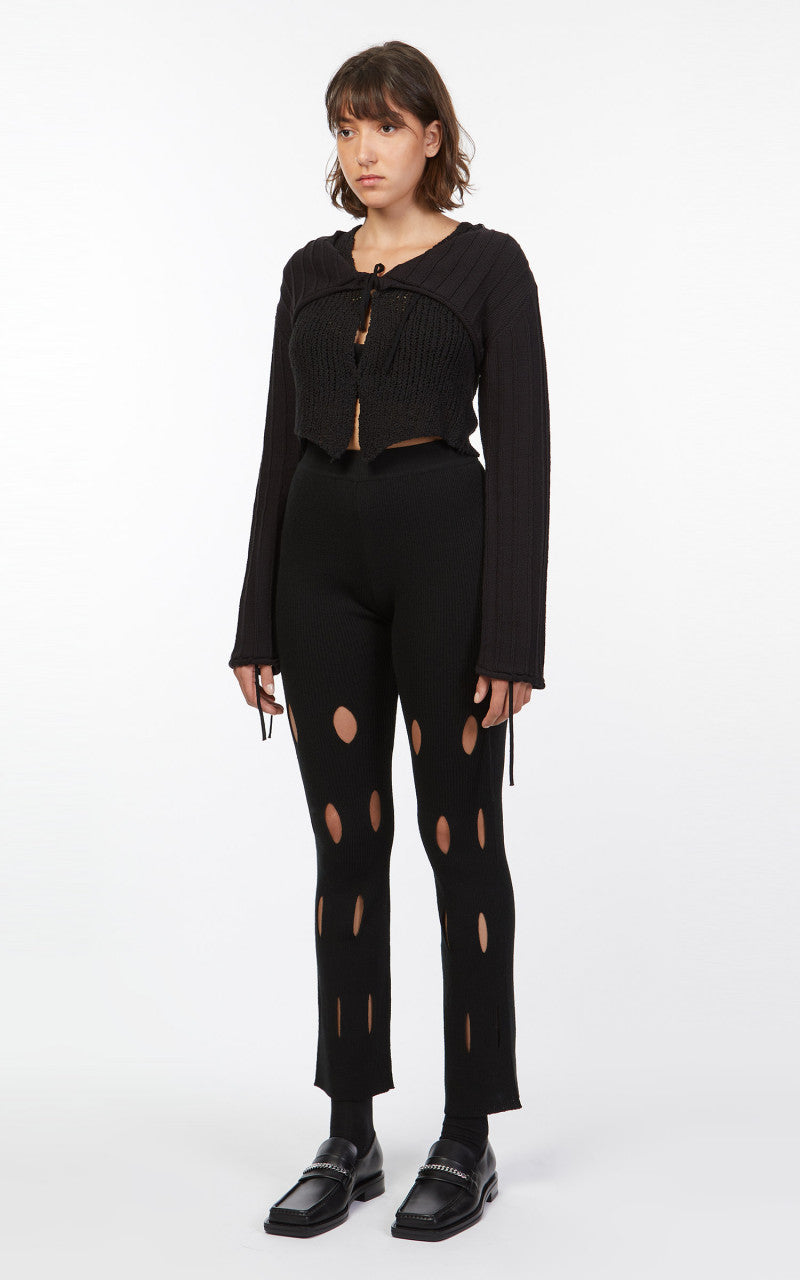 TheOpen Product Cut-Out Knit Pants Black