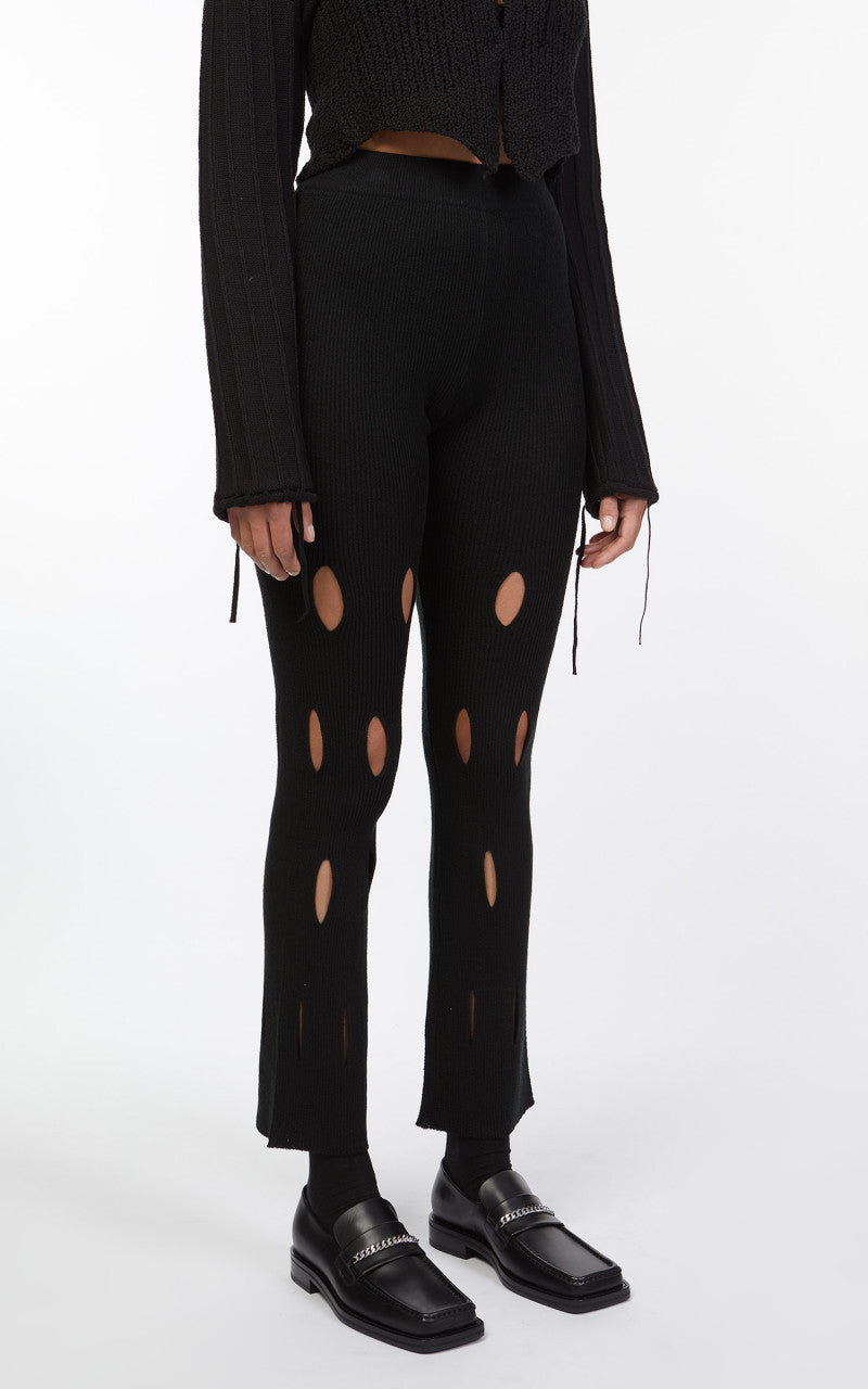 TheOpen Product Cut-Out Knit Pants Black