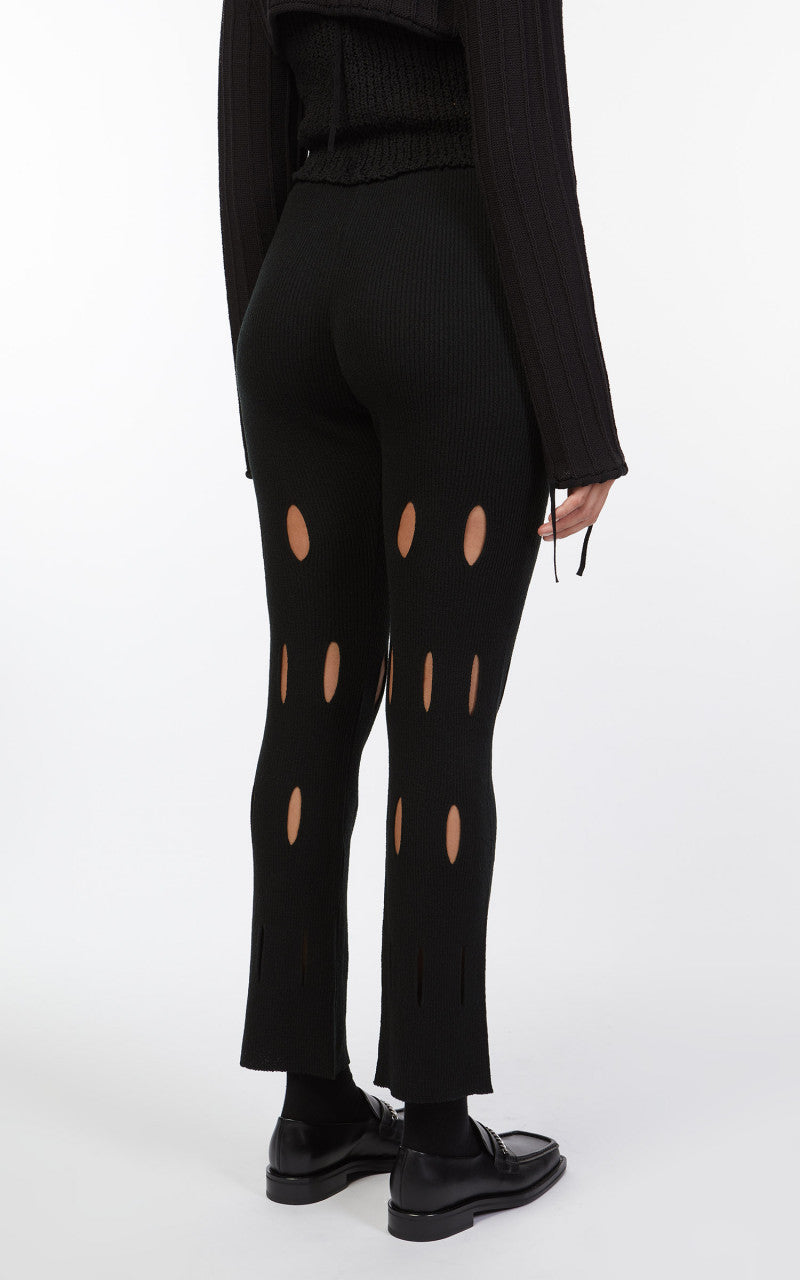 TheOpen Product Cut-Out Knit Pants Black