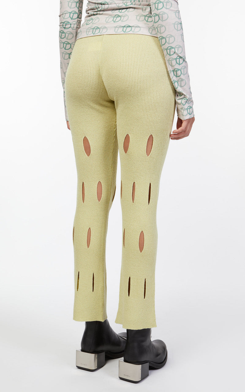 TheOpen Product Cut-Out Knit Pants Pale Green