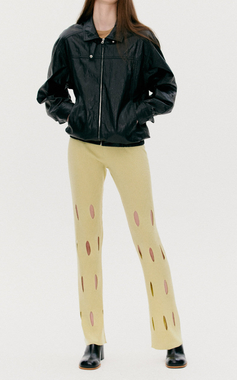 TheOpen Product Cut-Out Knit Pants Pale Green