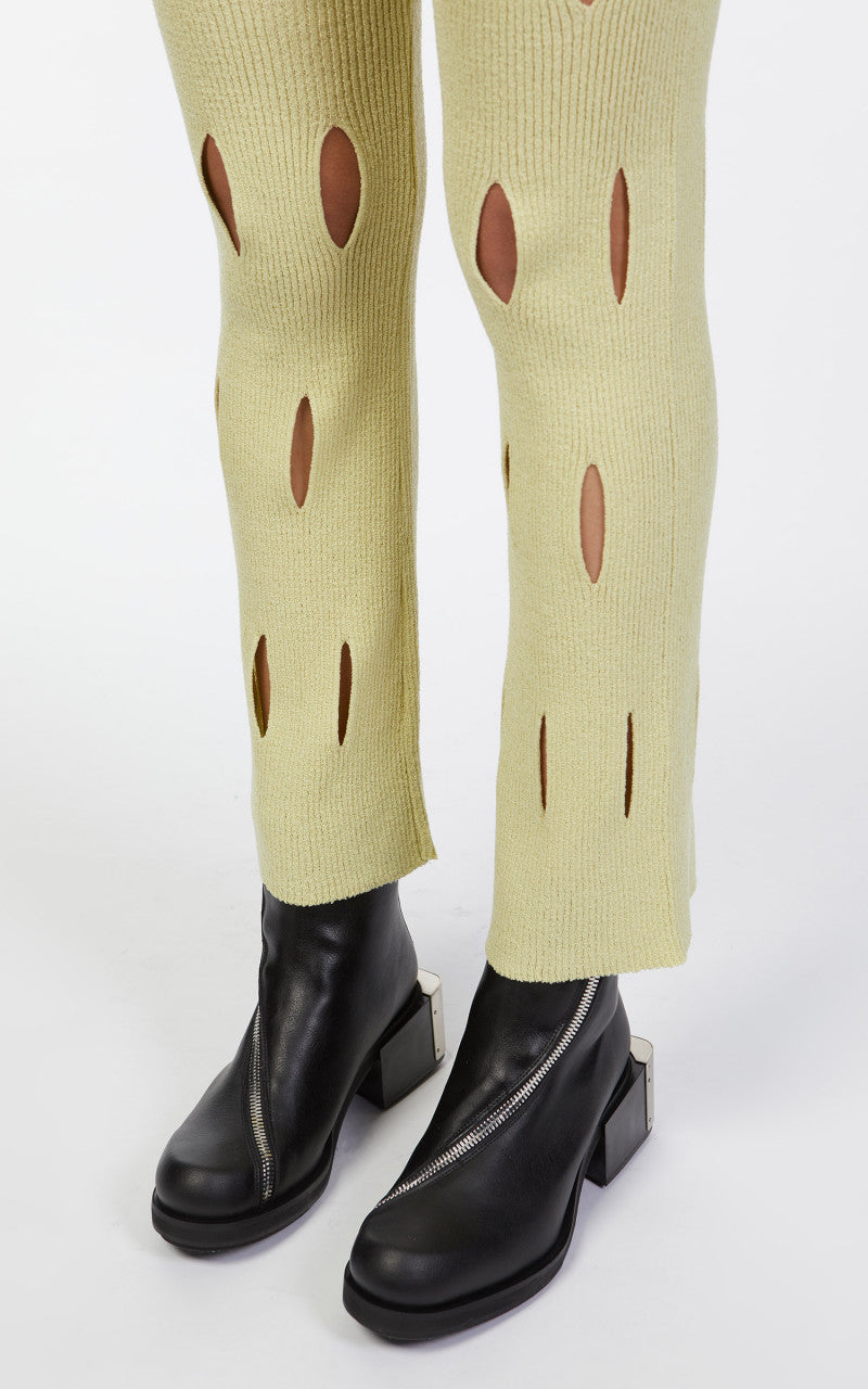 TheOpen Product Cut-Out Knit Pants Pale Green