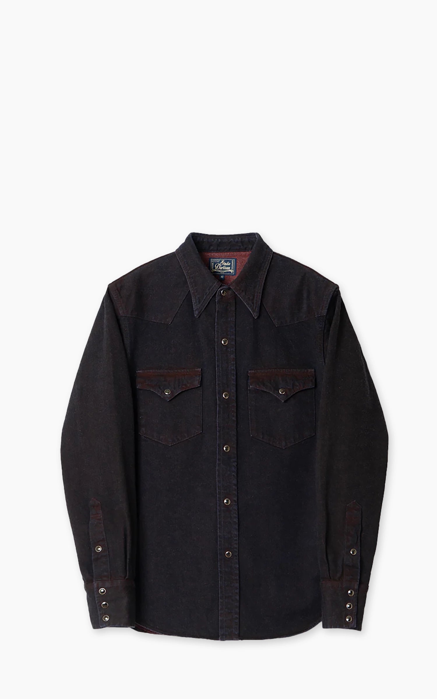 Studio D'Artisan D5727 "Bengala-Dye" Denim Western Shirt Red