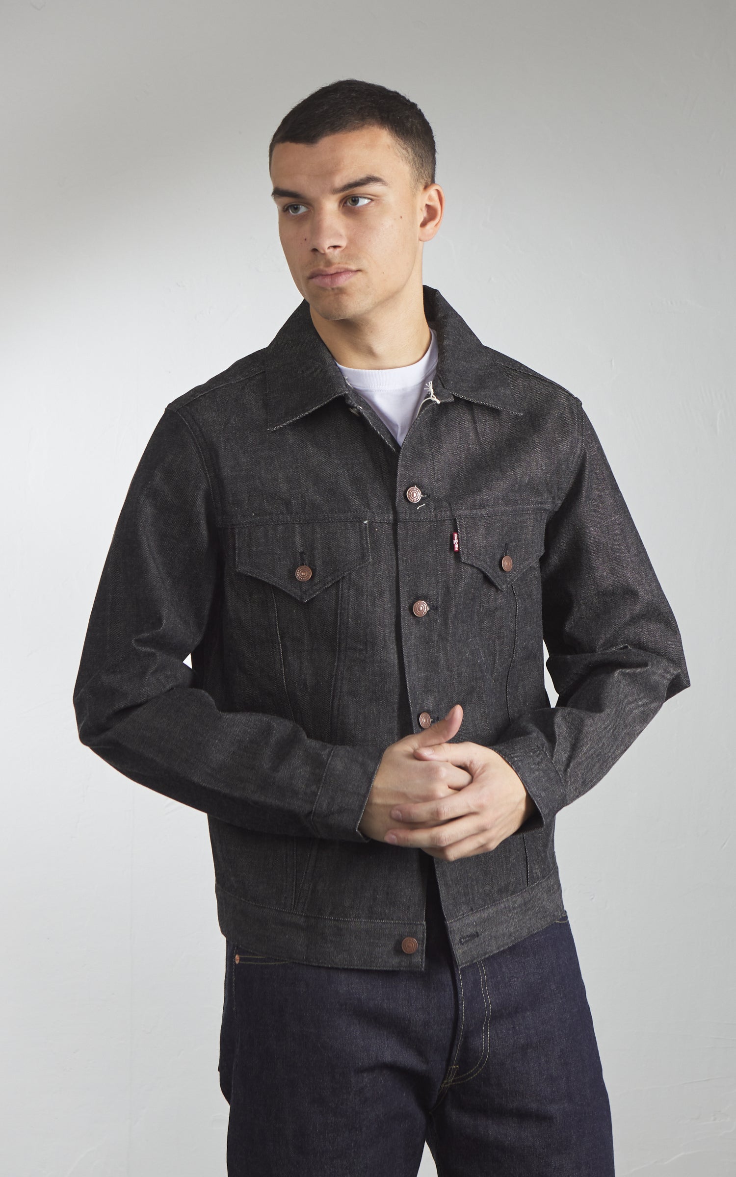 Denime Lot 233-66B Type III Denim Jacket Selvedge Black