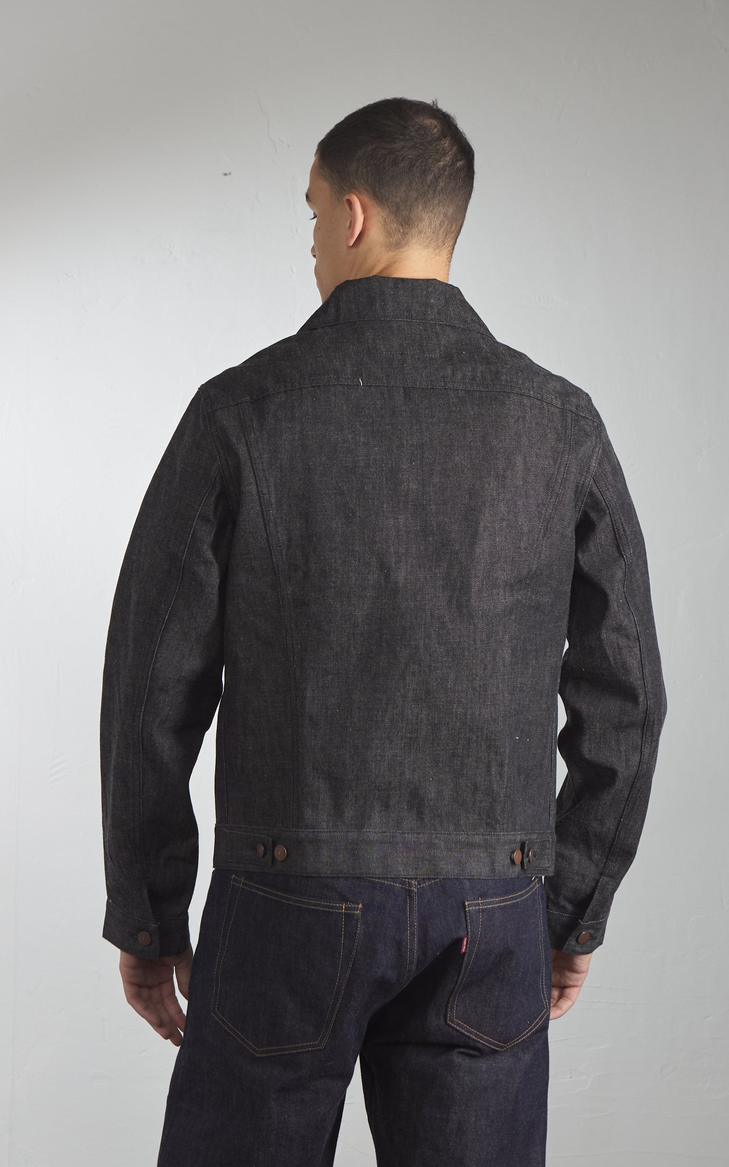 Denime Lot 233-66B Type III Denim Jacket Selvedge Black