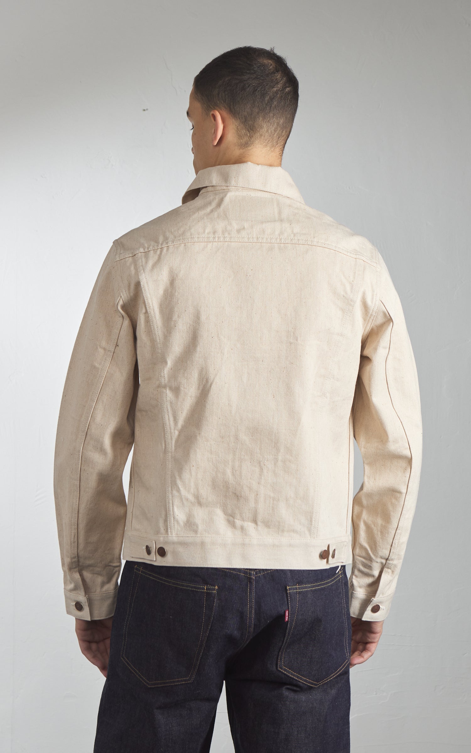 Denime Lot 233-66M Type III Denim Jacket Selvedge Mother Cotton Natural