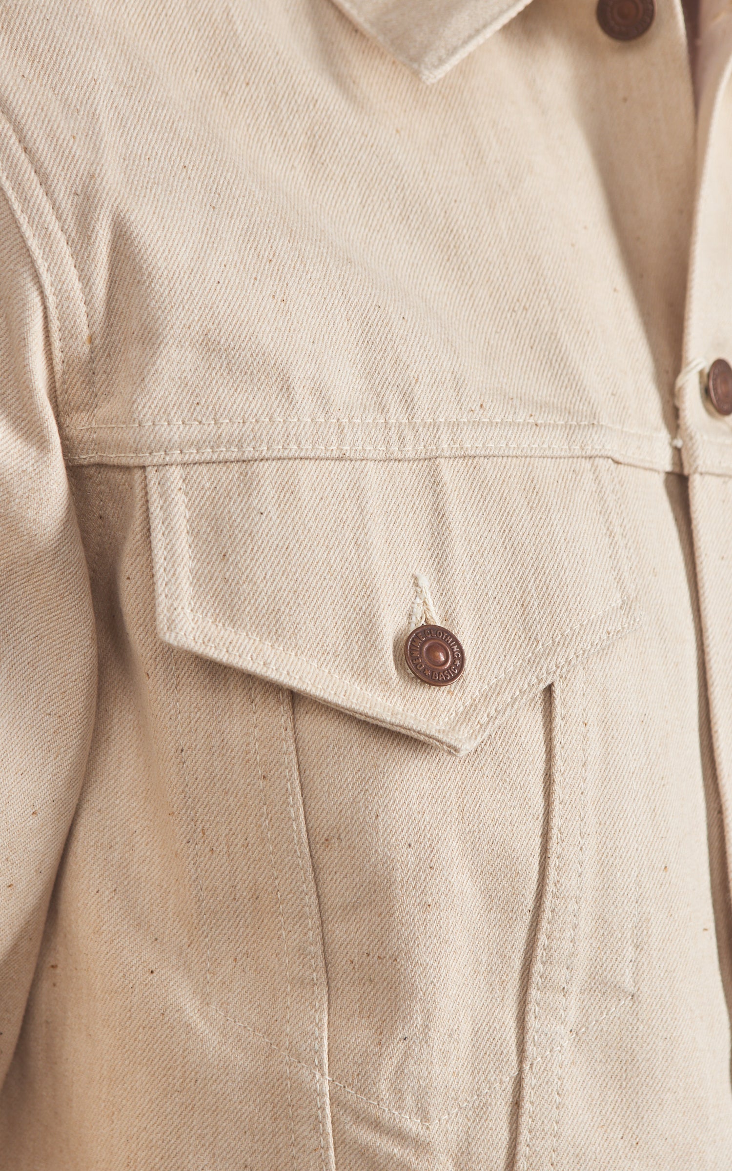 Denime Lot 233-66M Type III Denim Jacket Selvedge Mother Cotton Natural