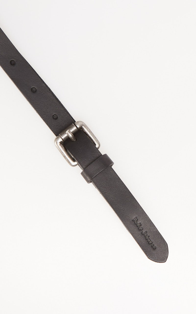 Nudie Jeans Dansson Slim Leather Belt Black