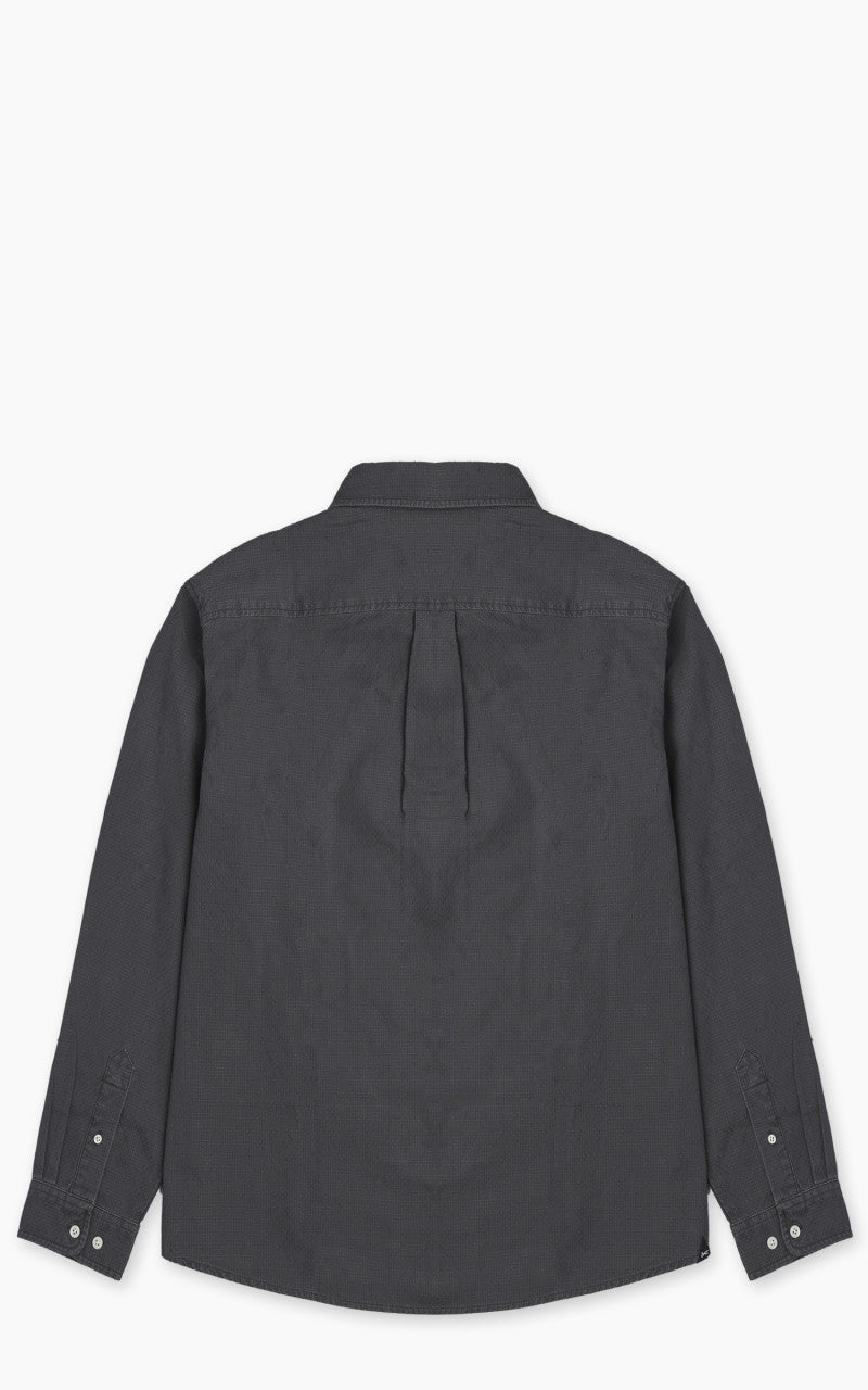 Denham Noah Shirt Structured Cotton Blend Raven