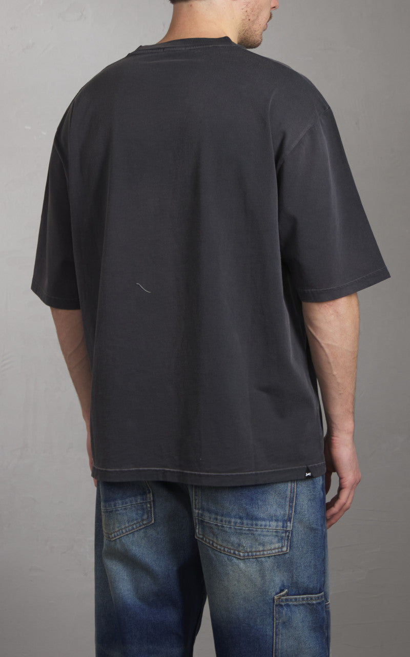 Denham Noah Pocket Tee Washed Heavy Jersey Black
