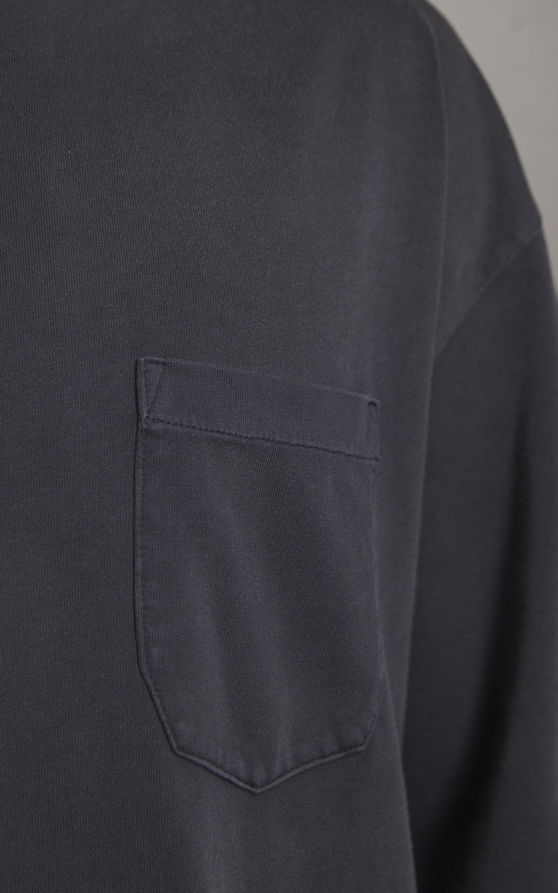 Denham Noah Pocket Tee Washed Heavy Jersey Black
